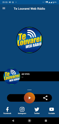 Android application Te Louvarei Web Rádio screenshort