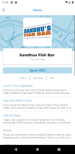 Sandhus Fish Bar NE15 Screen 2