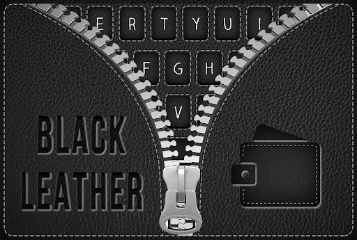 Android application Black Leather Keyboard Theme screenshort
