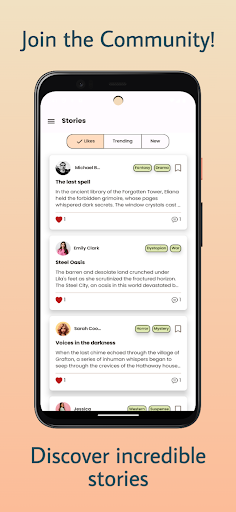 Android application Stories Together screenshort