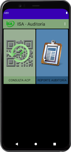 Android application ISA Auditoría screenshort