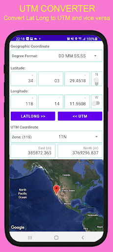 UTM Converter Screen 2