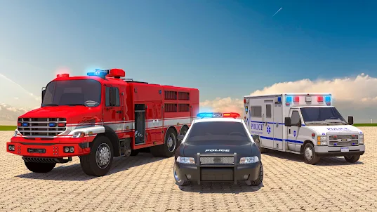 Police Car Ambulance Firetruck