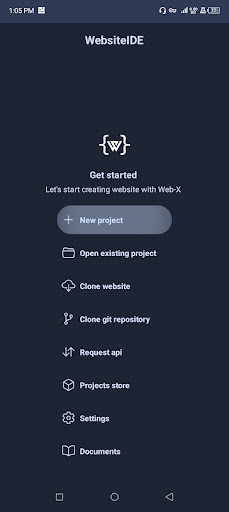 Android application WebsiteIDE: HTML Code Editor screenshort