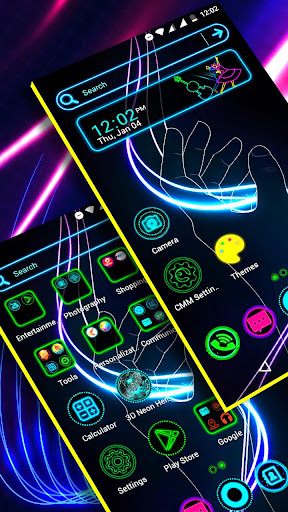 Android application Neon Launcher Theme screenshort