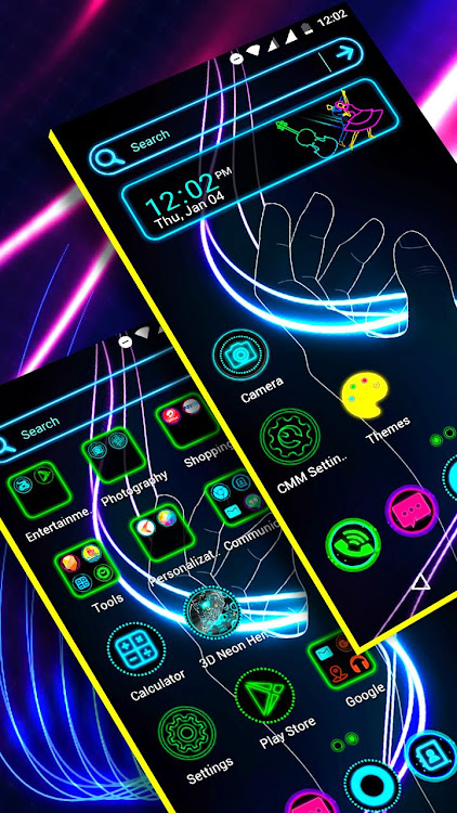 Neon Launcher Theme - 5.0 - (Android)