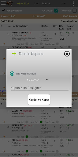 Ganyan Canavarı - At Yarışları Screen 3