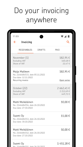 OP Business mobile Screen 2