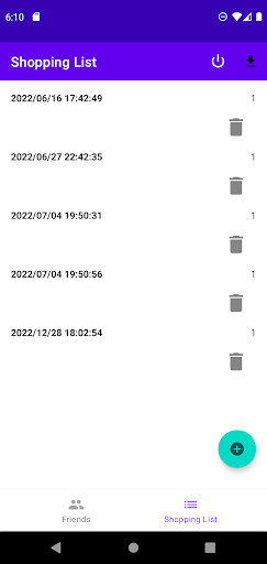 Shopping List Screen 2