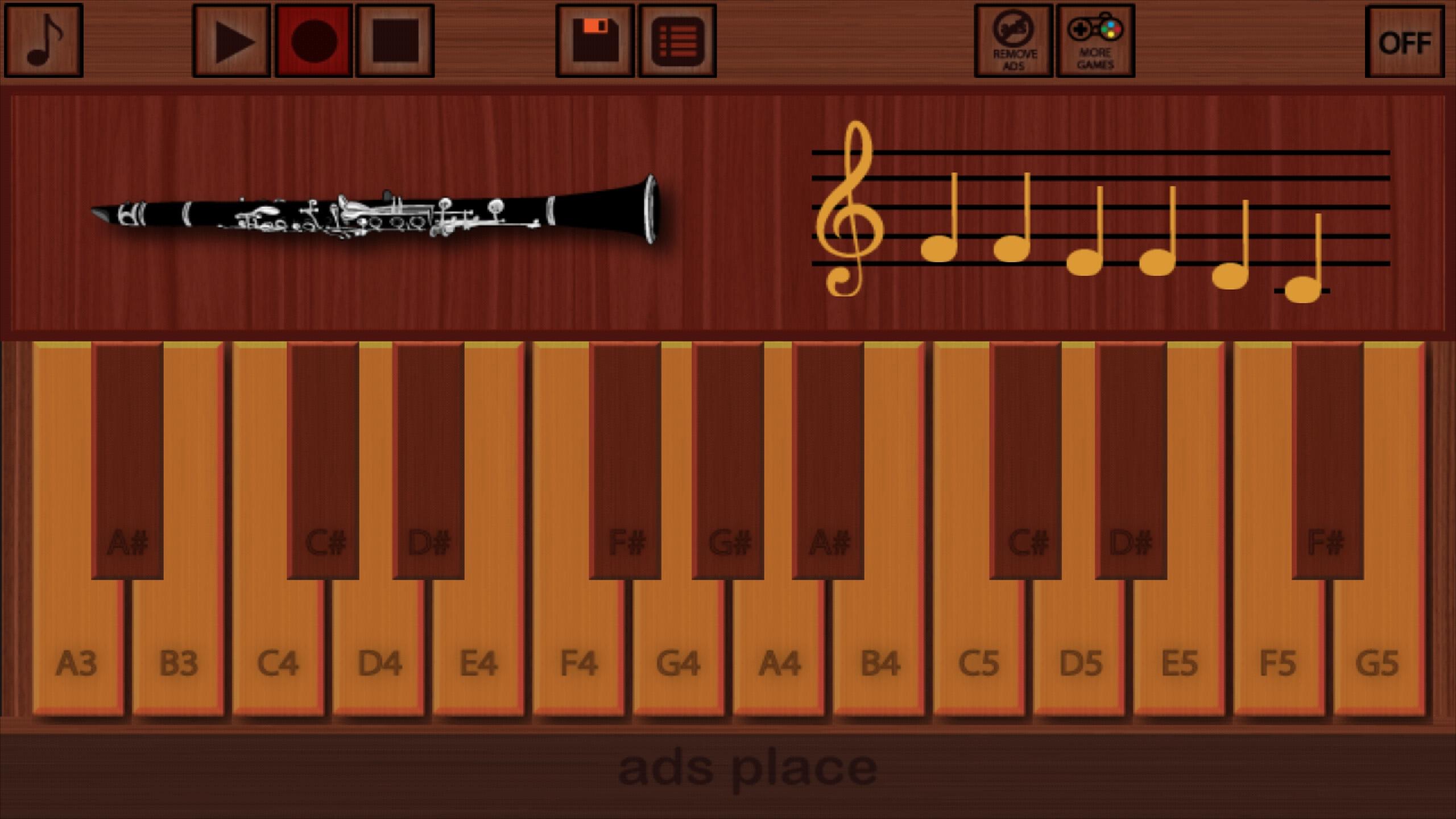 Android application Professional Clarinet screenshort