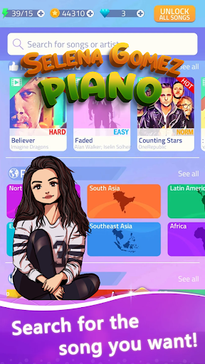 Android application Selena Gomez Music Piano screenshort
