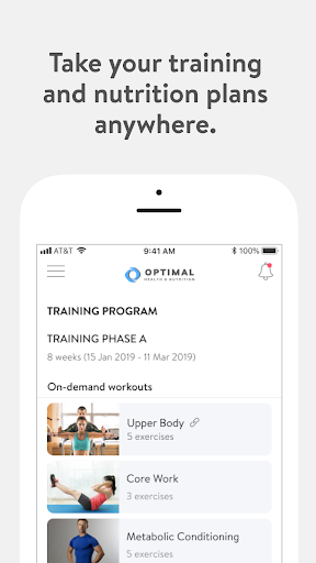 Android application Optimal Health screenshort