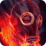 Mask on fire Live Wallpaper icon