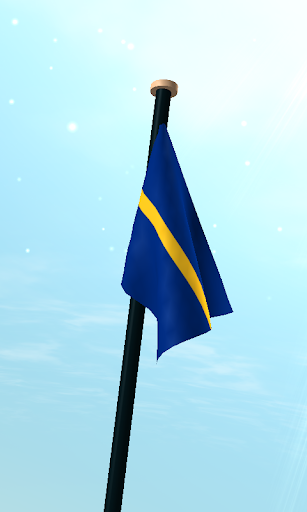 Nauru Flag 3D Live Wallpaper Screen 3