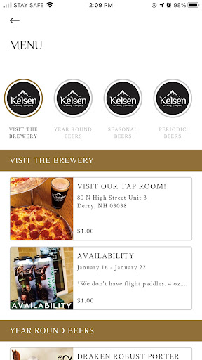 Kelsen Brewing Company Screen 3