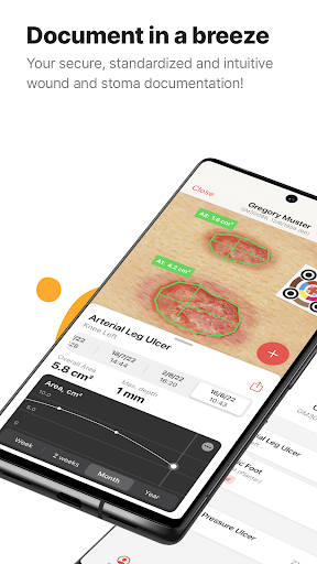 Android application imitoWound Enterprise screenshort