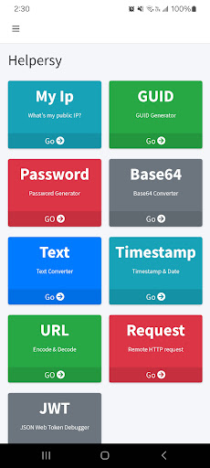 Android application Helpersy screenshort