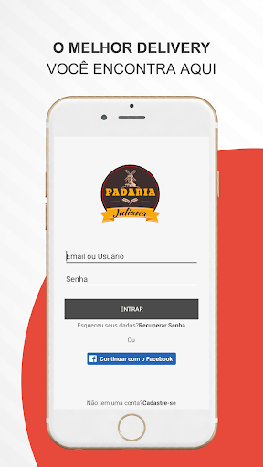 Android application Padaria Juliana screenshort