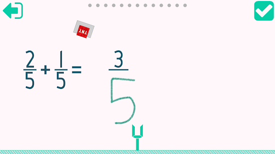 اسکرین شات مربی ریاضی اضافه کردن Fractions