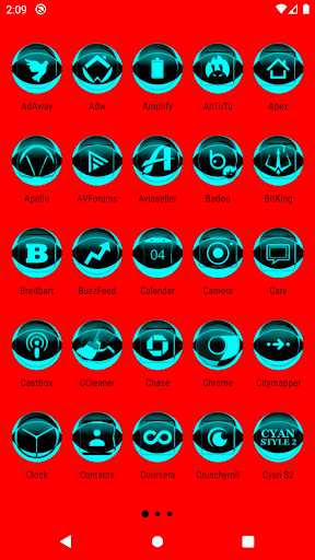 Cyan Icon Pack Style 2 Screenshot 2 - AppWisp.com