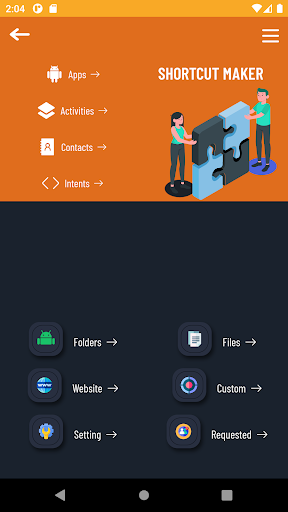 Android application QuickShortcutMaker screenshort