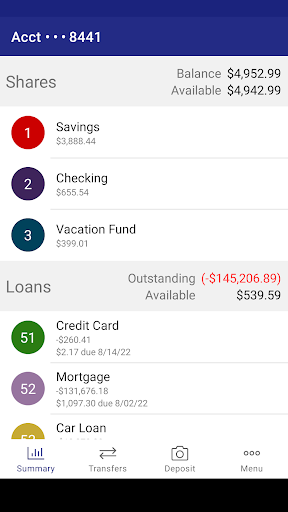 LCE Federal Credit Union Screen 2