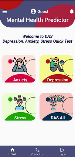 Android application PA Lab-Mental Health Predictor screenshort