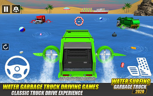 Android application Garbage Truck Water Surfing 3D screenshort