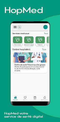 Android application hopMed screenshort