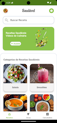 Visualização do aplicativo