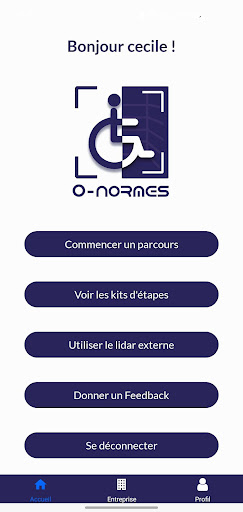 Android application O-normes screenshort