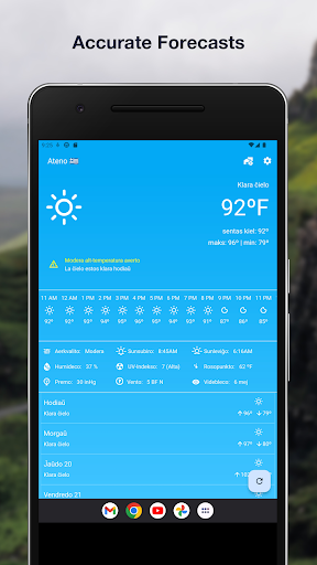 Android application Vetero: Weather screenshort