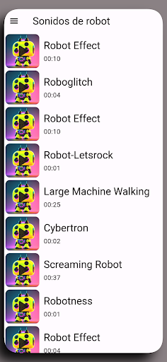 Robot Ringtones App Screen 3