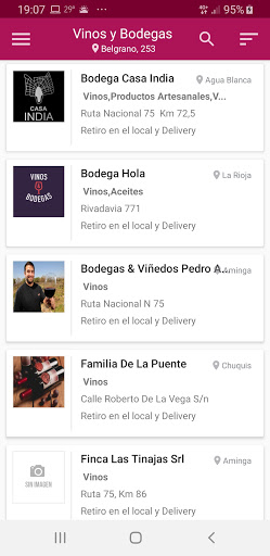 Android application Vinos y Bodegas Riojanas screenshort
