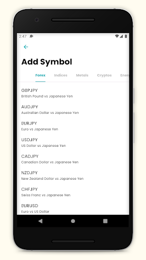 Forex Price Alert Screen 2