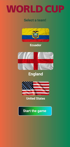 Android application World Cup 2022: Simulator Game screenshort