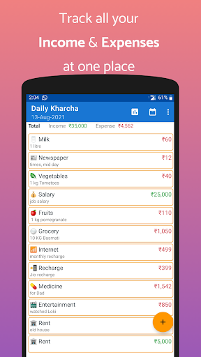 Daily Kharcha: Expense Tracker Screen 3