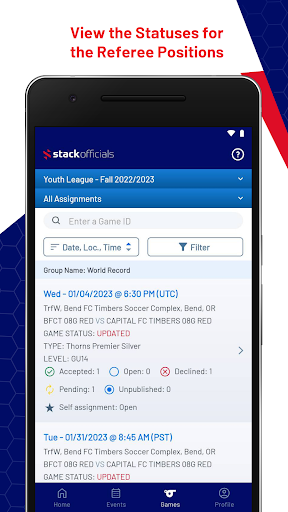 Stack Officials Screen 2