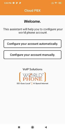 Android application Cloud PBX screenshort