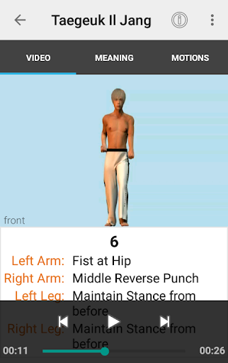Taekwondo Forms Screen 3