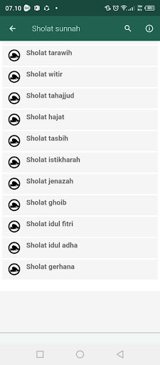Android application Panduan Sholat Sunnah Lengkap screenshort