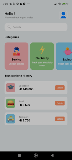 Android application express tracker screenshort