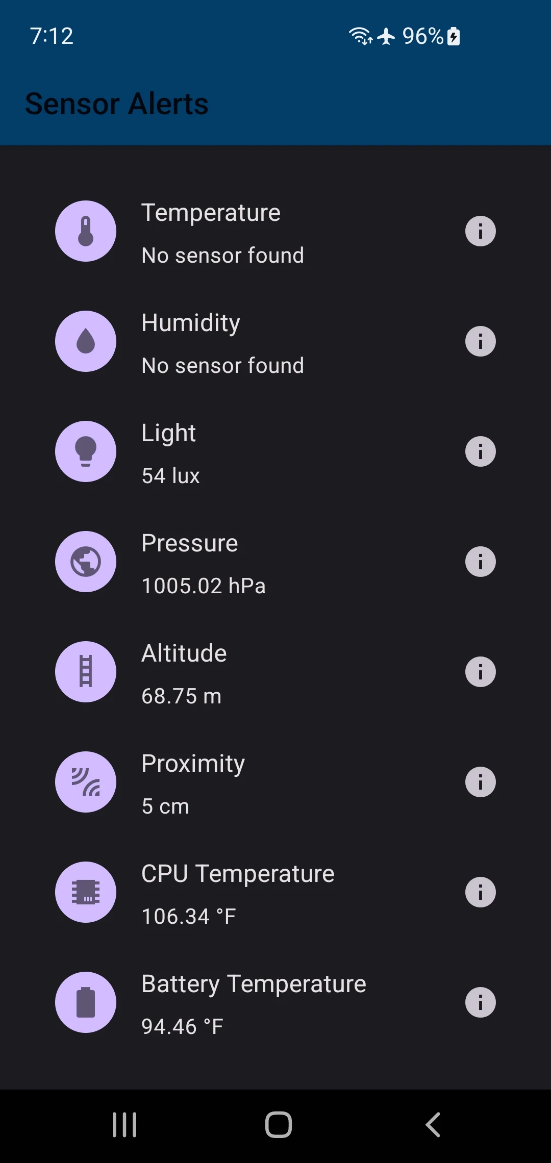 Sensor Alerts