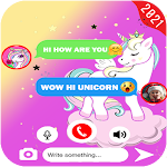 Cover Image of Скачать talk with unicorn call and fake Chat PRANK 1.0 APK