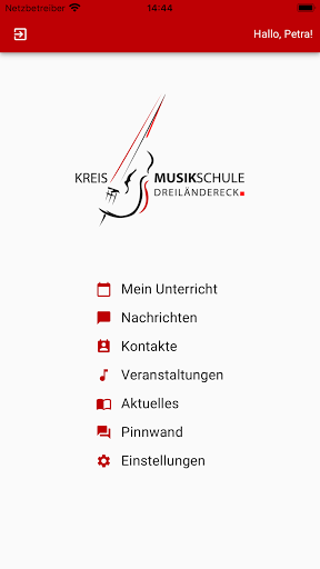 Android application Kreismusikschule Dreiländereck screenshort