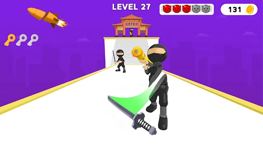 소드 슬릿 - 닌자 검 게임 Ninja Games 3D