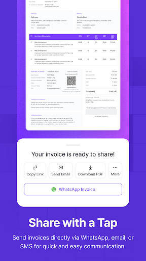 Screenshot of Invoice Maker, Billing:Refrens