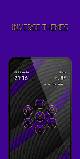 Android application Purple - Luxurious Gold Icons screenshort
