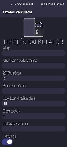 Fizetés kalkulátor (ne használ Screen 2