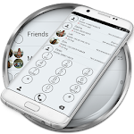 Cover Image of ダウンロード Dialer Circle White Gray Theme 100 APK